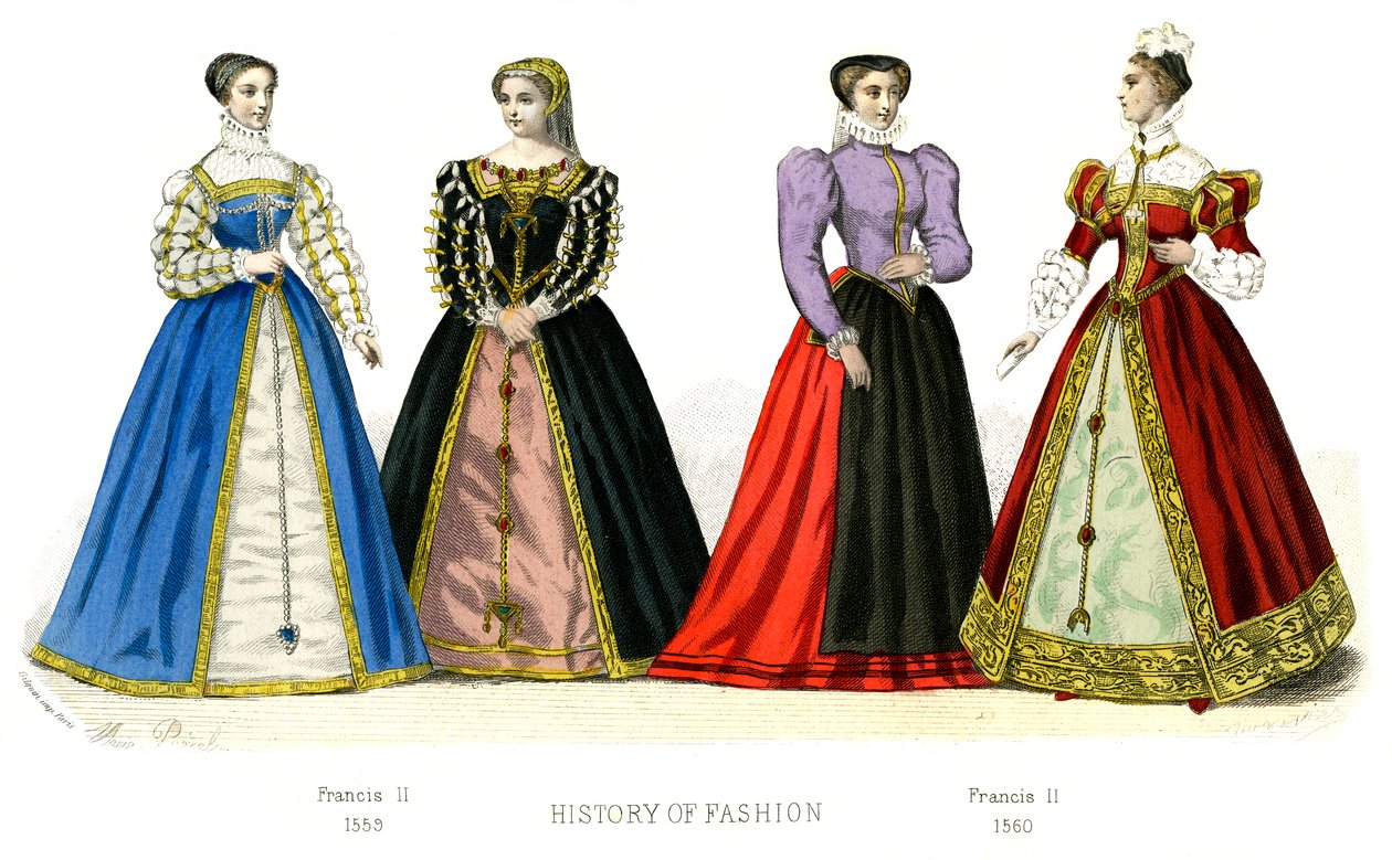 フランスの衣装：フランシス2世、1882年 作： 不明