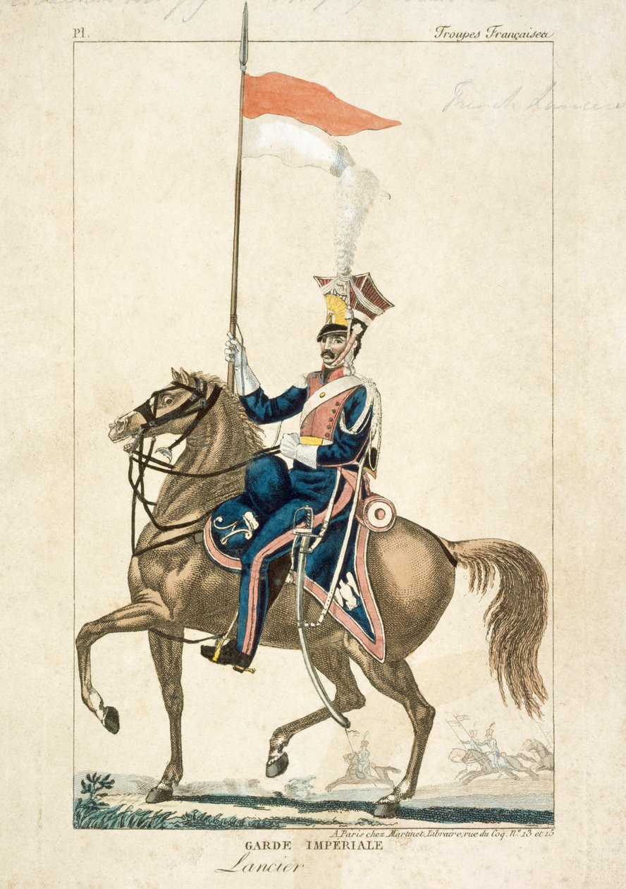 近衛兵のフランス人ランサー、ナポレオン戦争、c1815 作： 不明