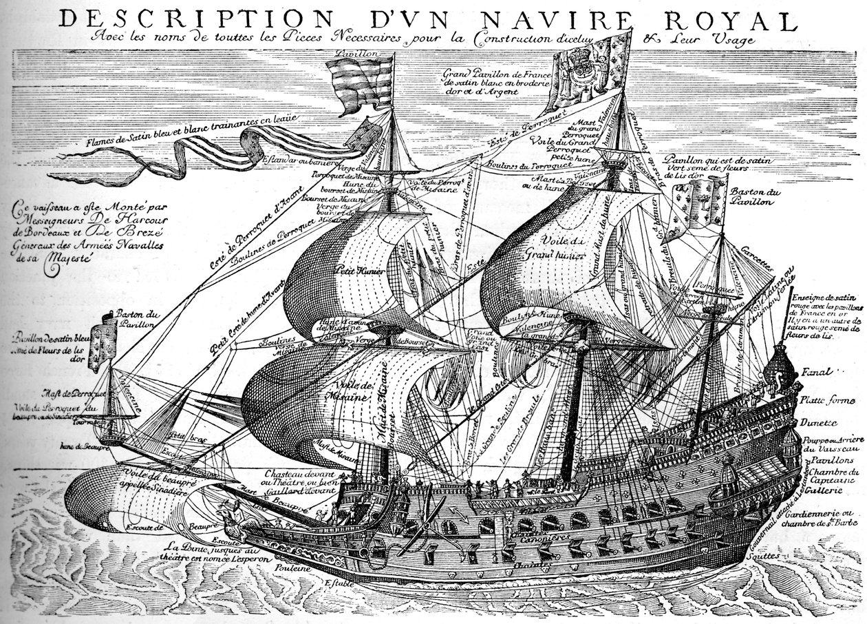 17世紀のフランス王艦、c1880 作： 不明