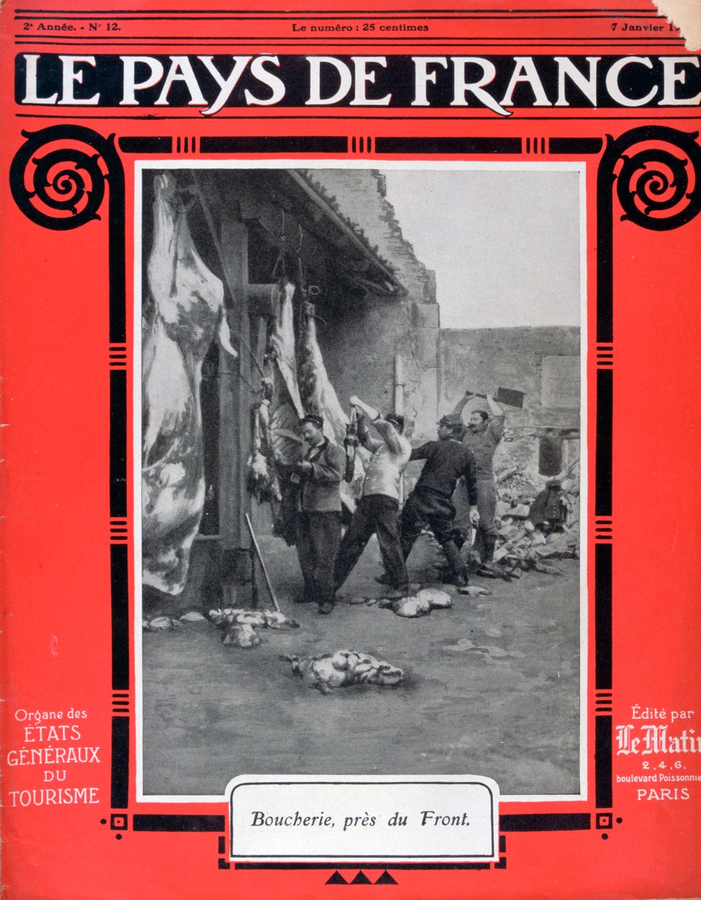 ルペイドフランスの表紙、1915年1月7日 作： 不明