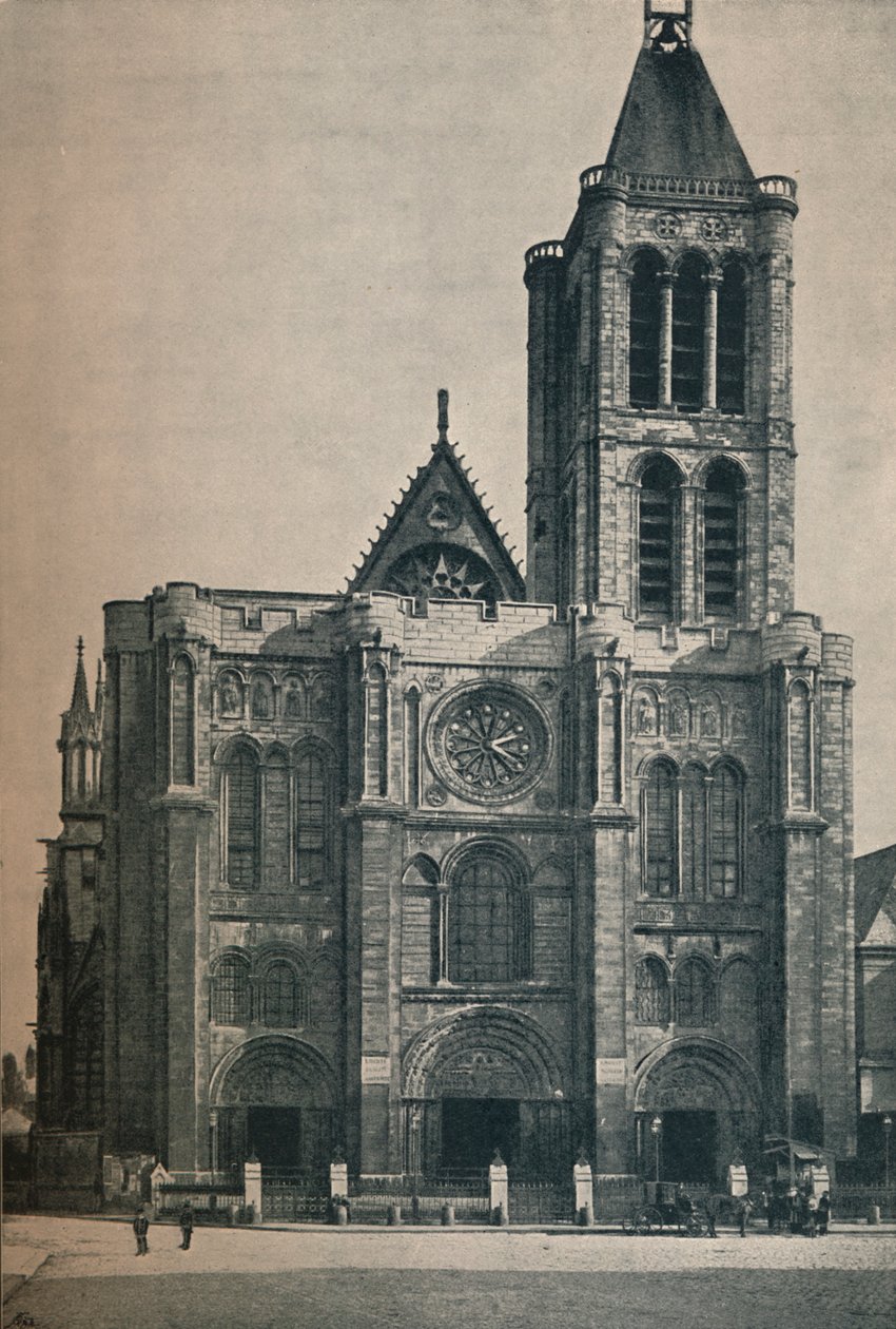 セントデニス修道院教会の正面、フランス王の埋葬地、c1906、1907 作： 不明