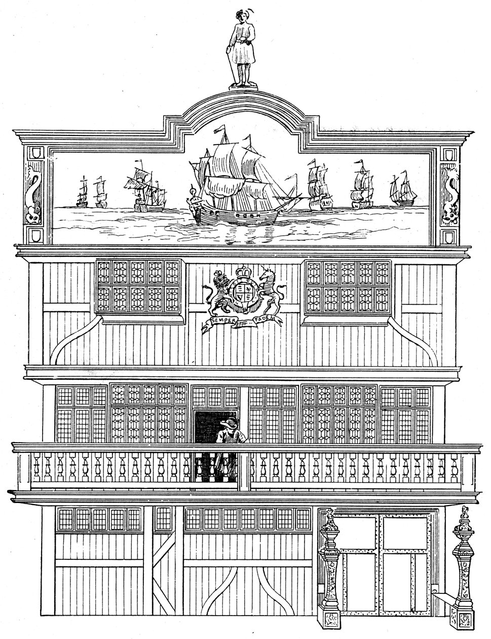 古い東インド家の前、ロンドン、1894 作： 不明