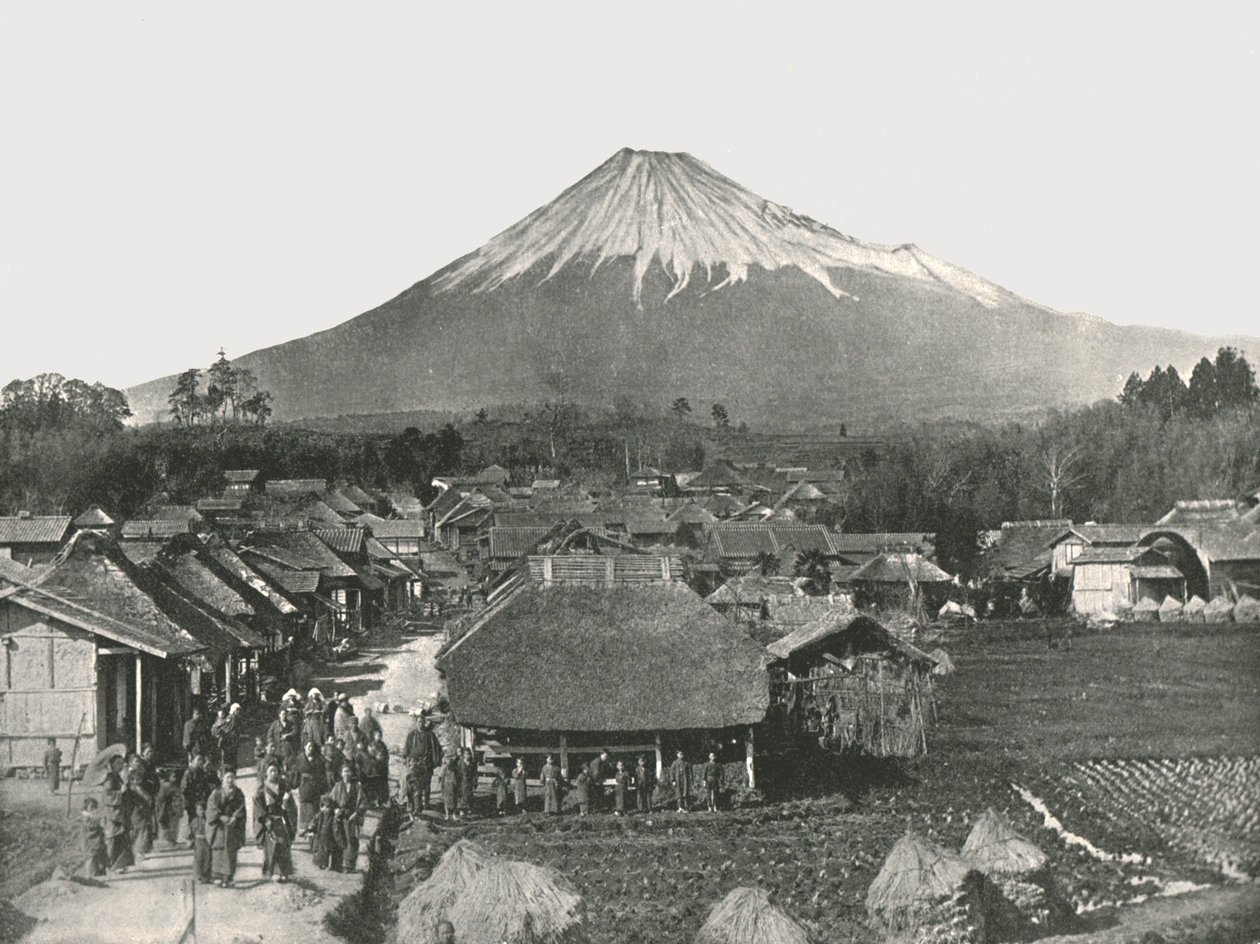 1895年、日本のジェズミビレッジの藤山、聖なる山。 作： 不明