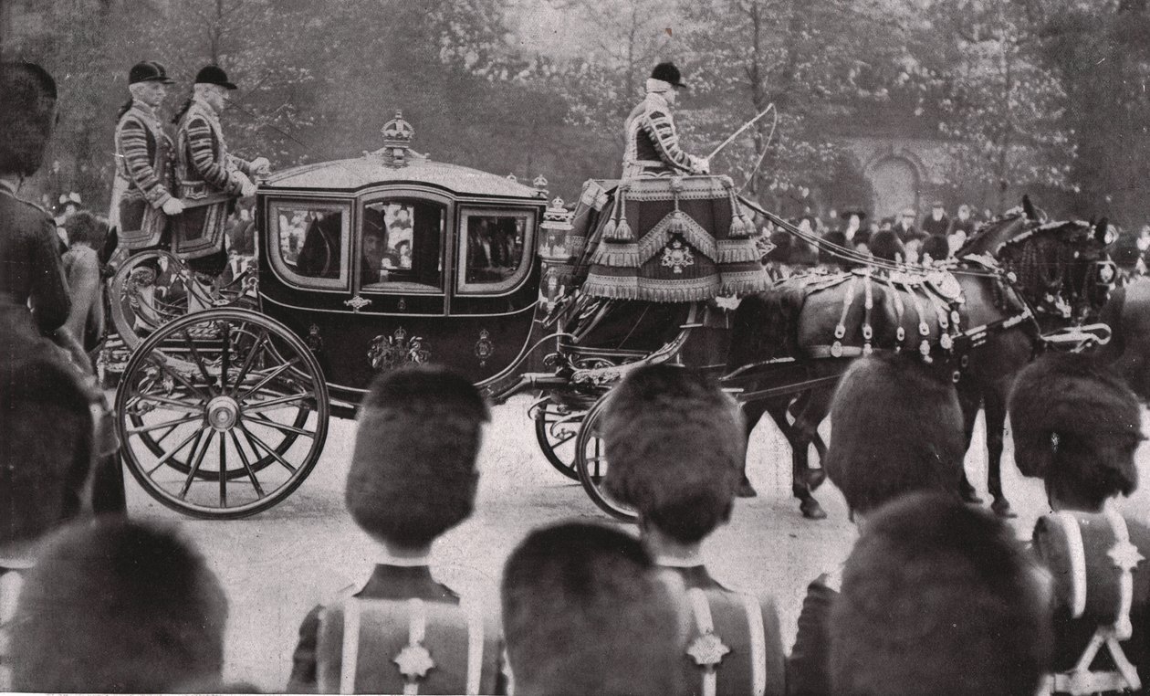 1910年5月20日、キングエドワード7世、ロンドンの葬列。 作： 不明
