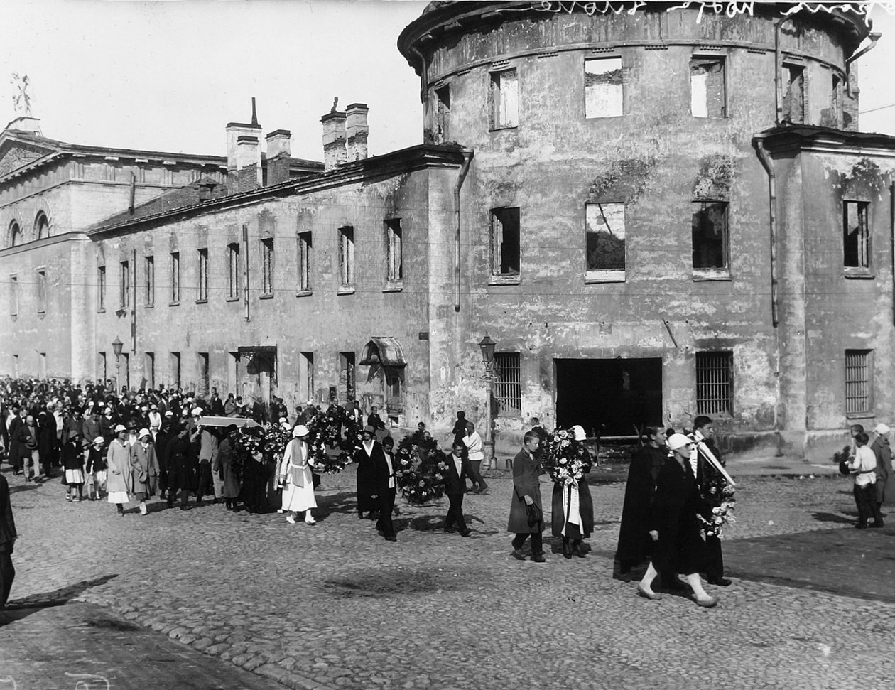 詩人アレクサンダーブロックの葬列、ペトログラード、ロシア、1921年8月10日 作： 不明