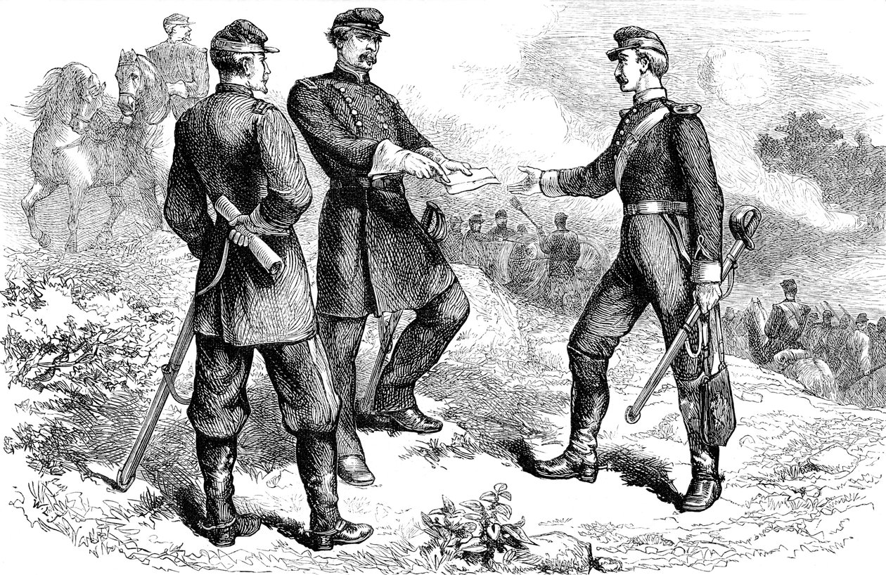 南北戦争、1862年c1880のアンティータムの戦いでのマクレラン将軍 作： 不明