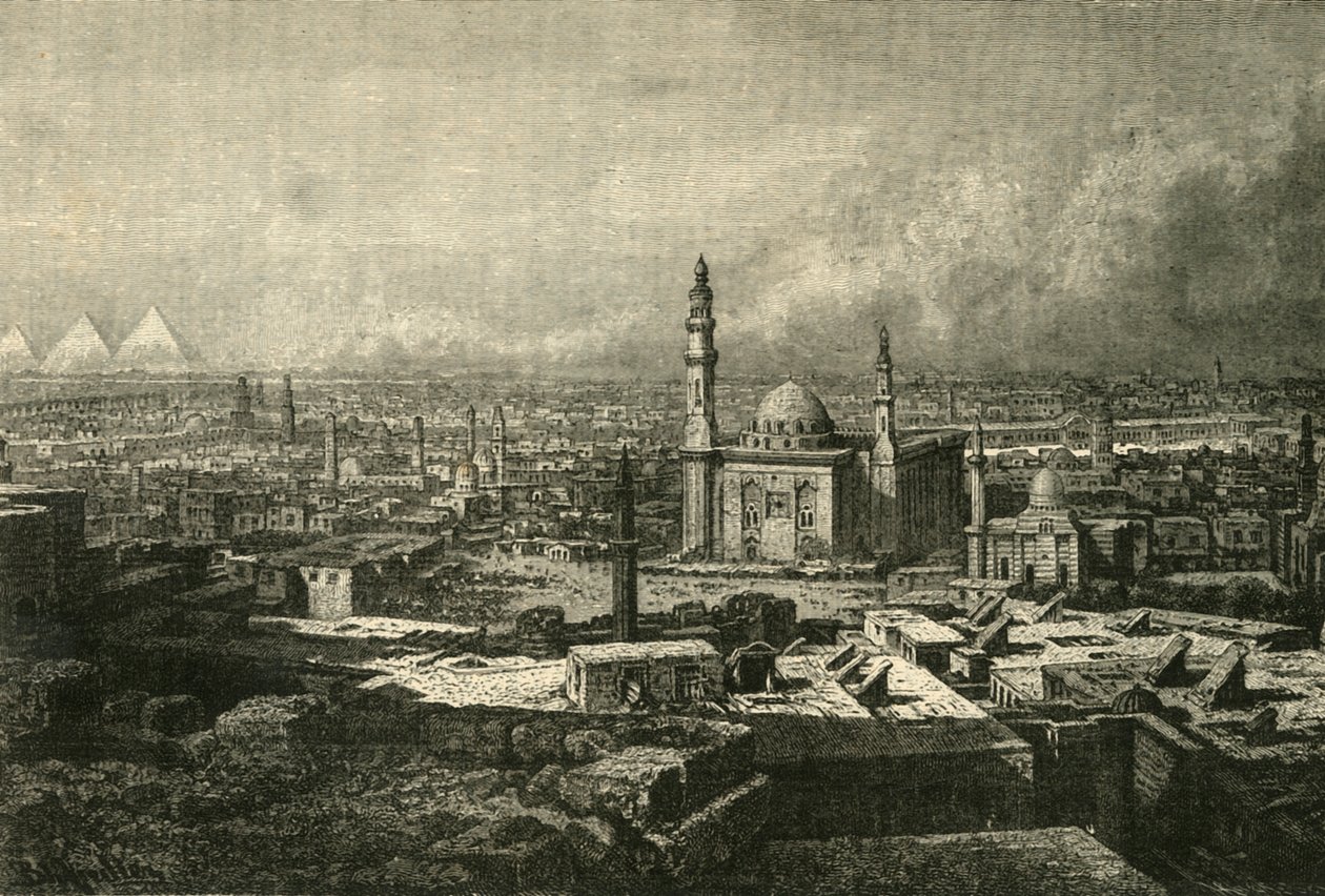 カイロの全景、1890年。 作： 不明