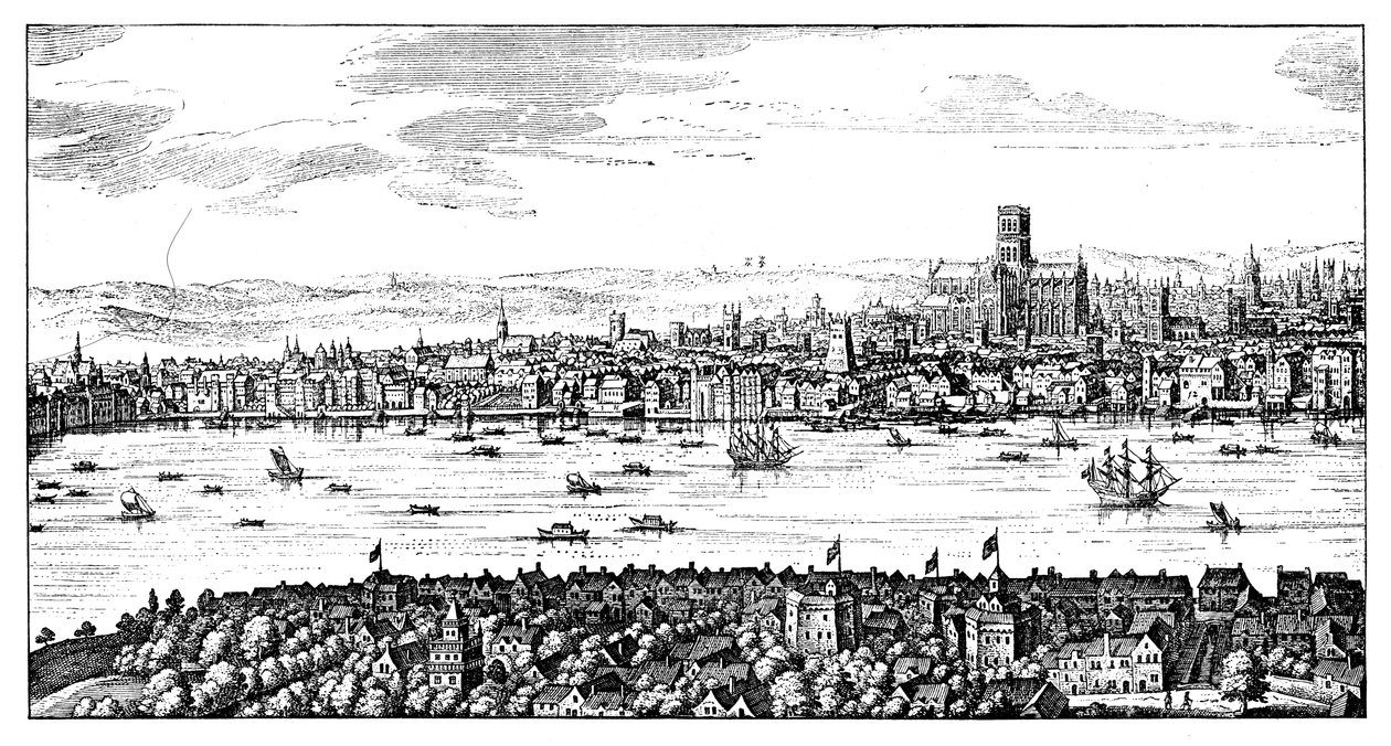 ロンドンの概観、1666、1909 作： 不明