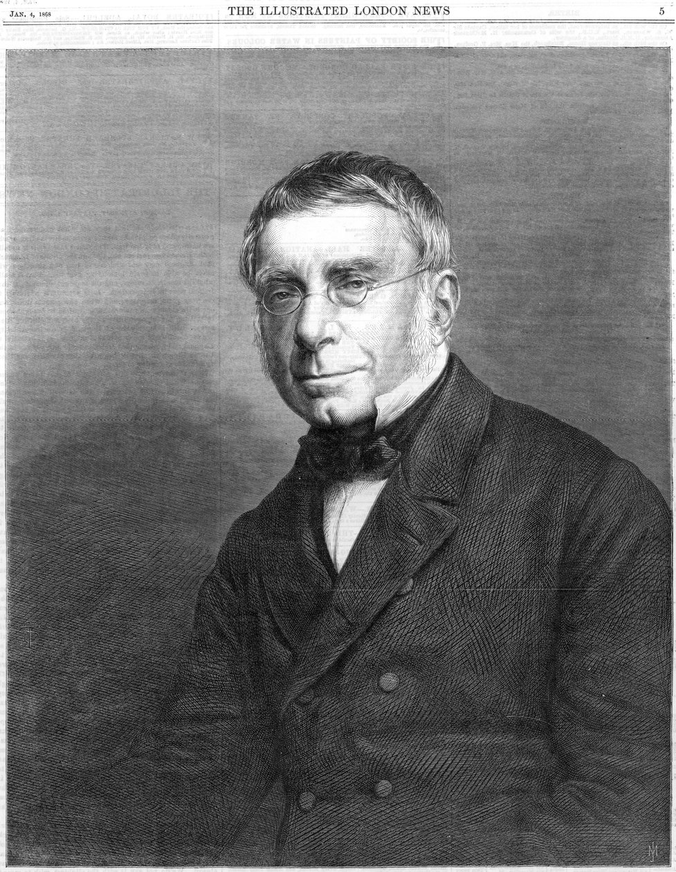 ジョージビッデルエアリー、イギリスの天文学者で地球物理学者、1868年 作： 不明