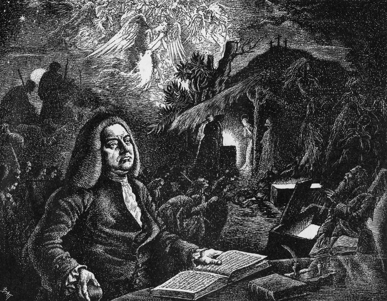 18世紀の彼の救世主を構成するジョージフリデリックヘンデル1685-1759 作： 不明