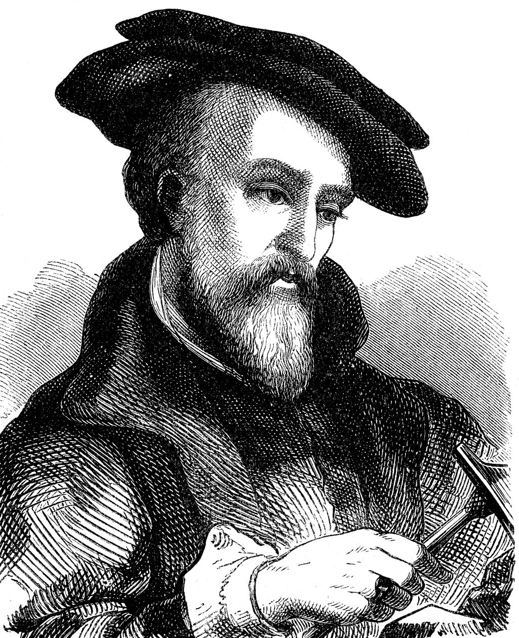 Georgius Agricola 1494-1555、ドイツの医師、鉱物学者、冶金学者、1881 作： 不明