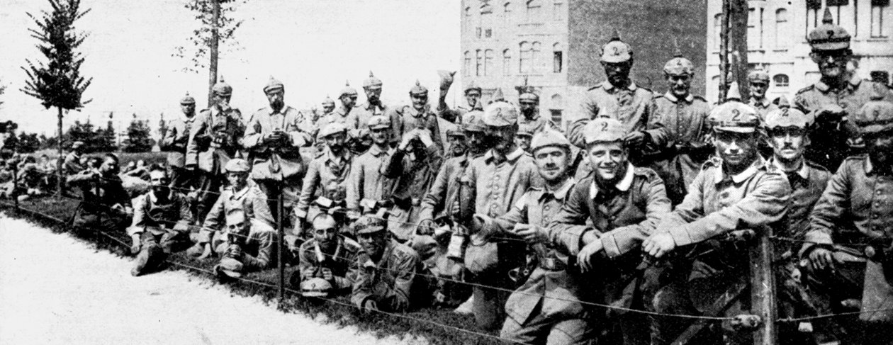 1914年の第一次世界大戦、ブリュッセルのドイツ帝国警備隊 作： 不明