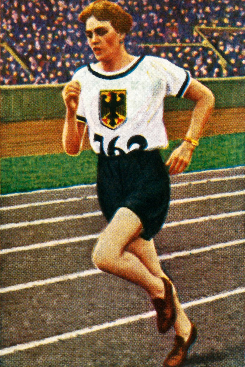 ドイツのランナー、リナラドケ、1928年。 作： 不明