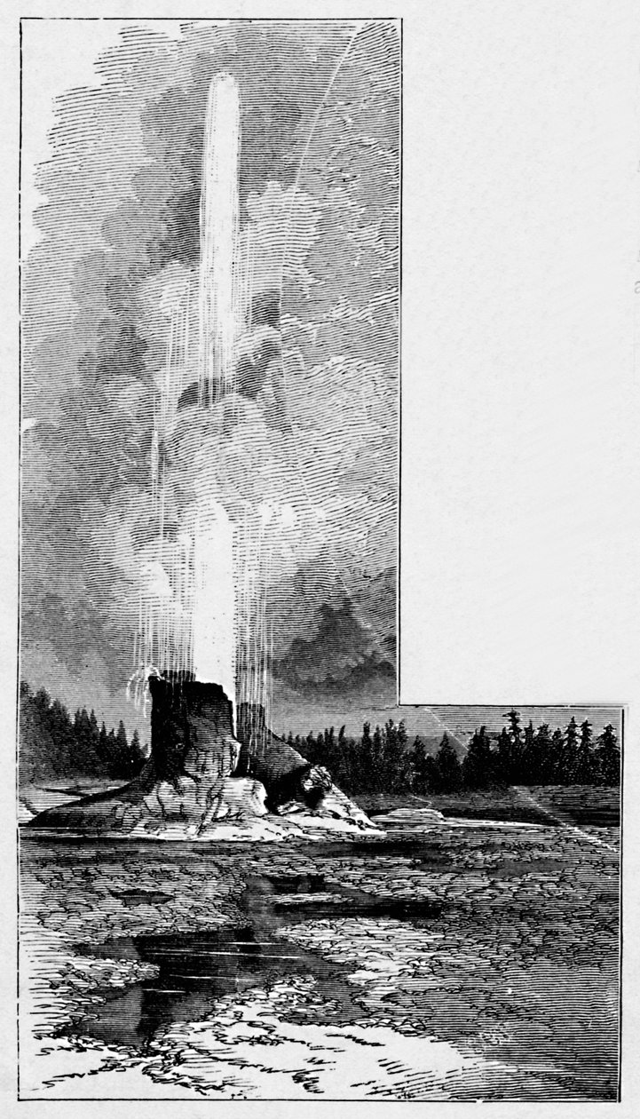 巨大間欠泉、1883年 作： 不明
