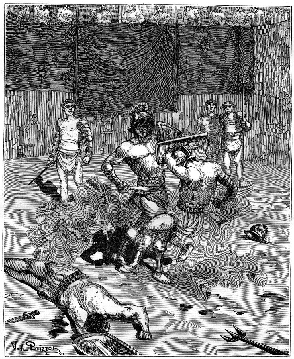 剣闘士戦闘、1882年から1884年 作： 不明