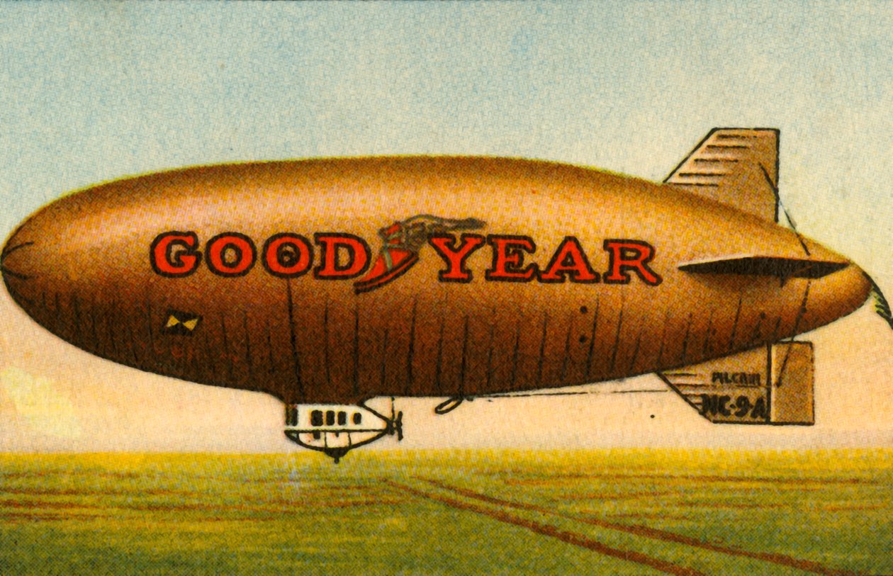 グッドイヤー巡礼飛行船、1925年、1932年。 作： 不明