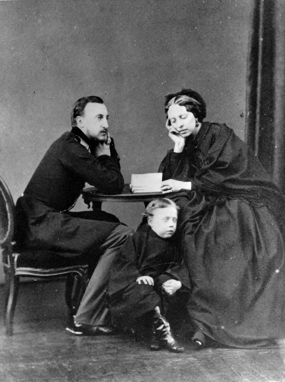 大公ニコラスニコラエヴィッチ、ロシアの長老と妻、息子c1861-c1863 作： 不明