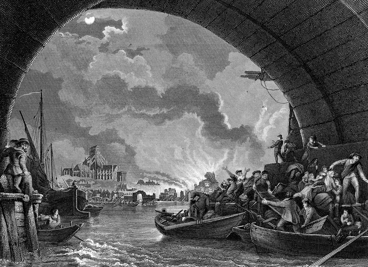 ロンドンの大火、1666 19世紀 作： 不明