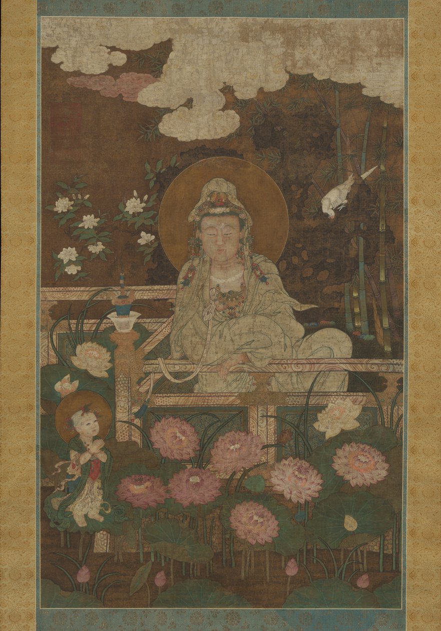 九蓮菩薩としての観音、1593年。 作： 不明