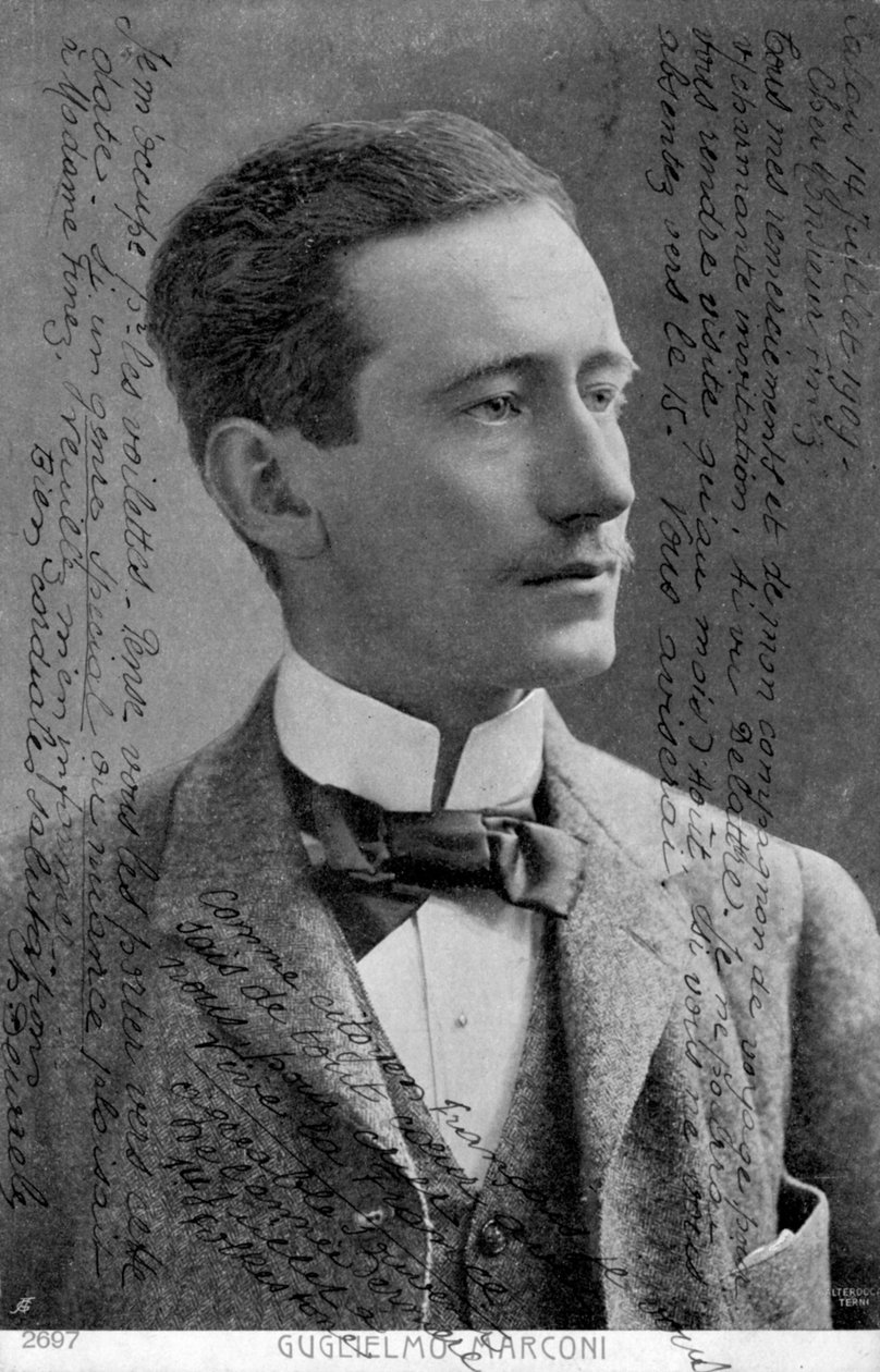 グリエルモマルコーニ、イタリアの物理学者および発明者、c1909 作： 不明