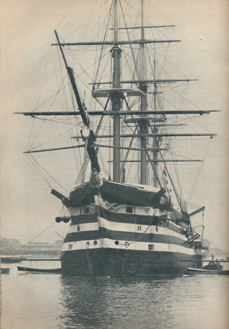 1922年、1936年に乾ドックに移される前のHMS Victory 作： 不明