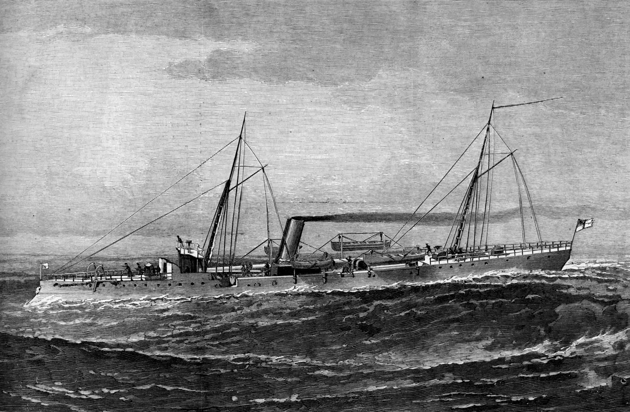 HM Torpedo Gun Boat Rattlesnake、1887 作： 不明