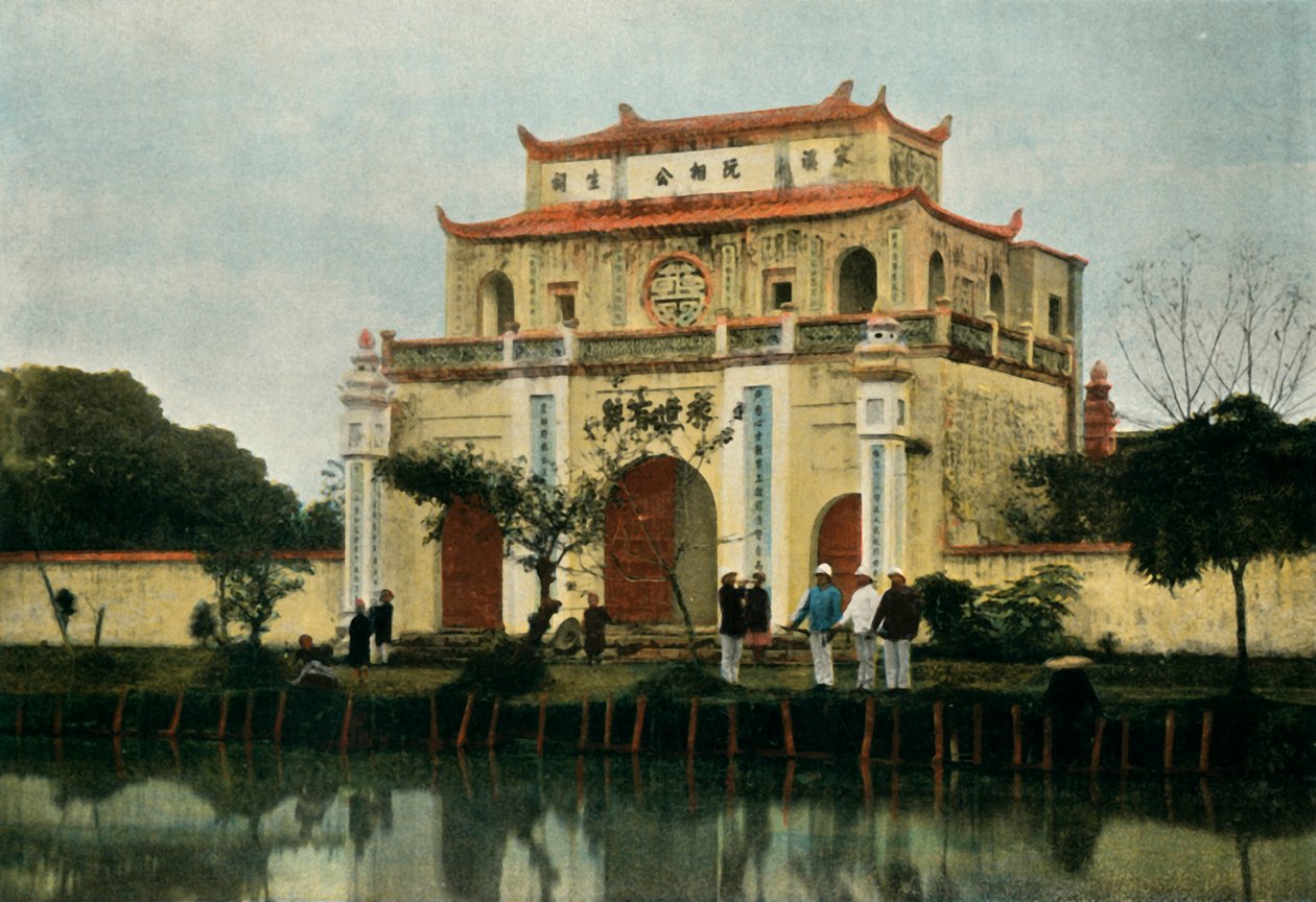 ハノイ。ハノイのPagode Du Kinh Luoc。キンルオックパゴダ、1900年。 作： 不明