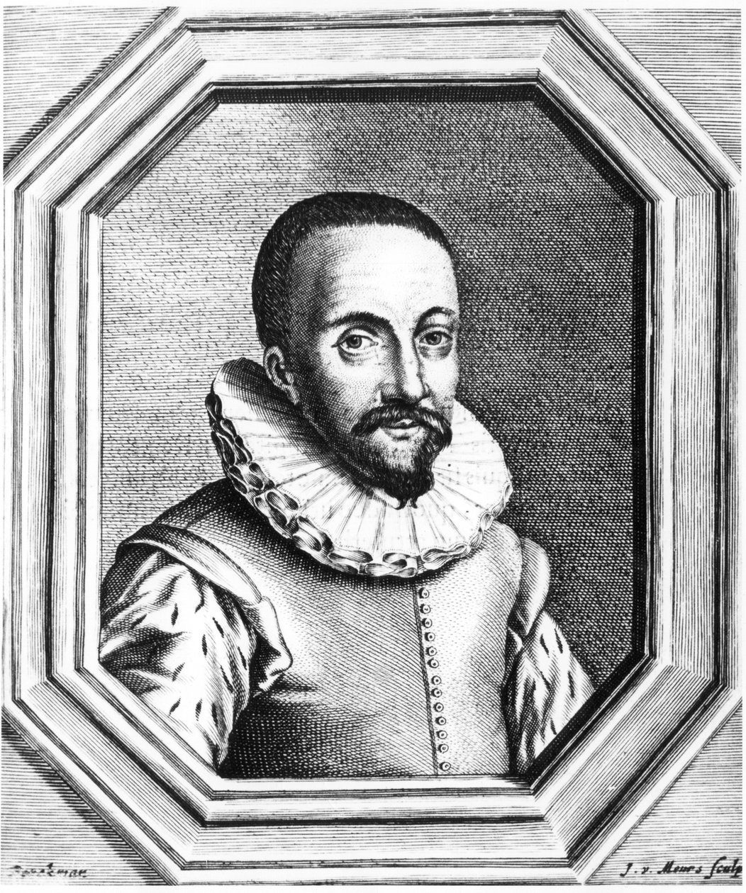 1655年に望遠鏡が発見されたオランダの眼鏡技師、Hans Lippershey氏 作： 不明