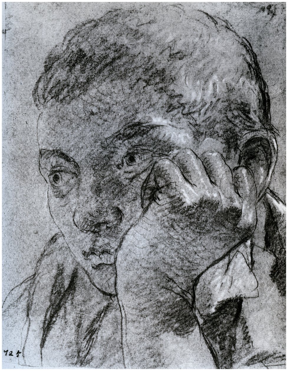 青年の頭、c1750-1753 1958 作： 不明