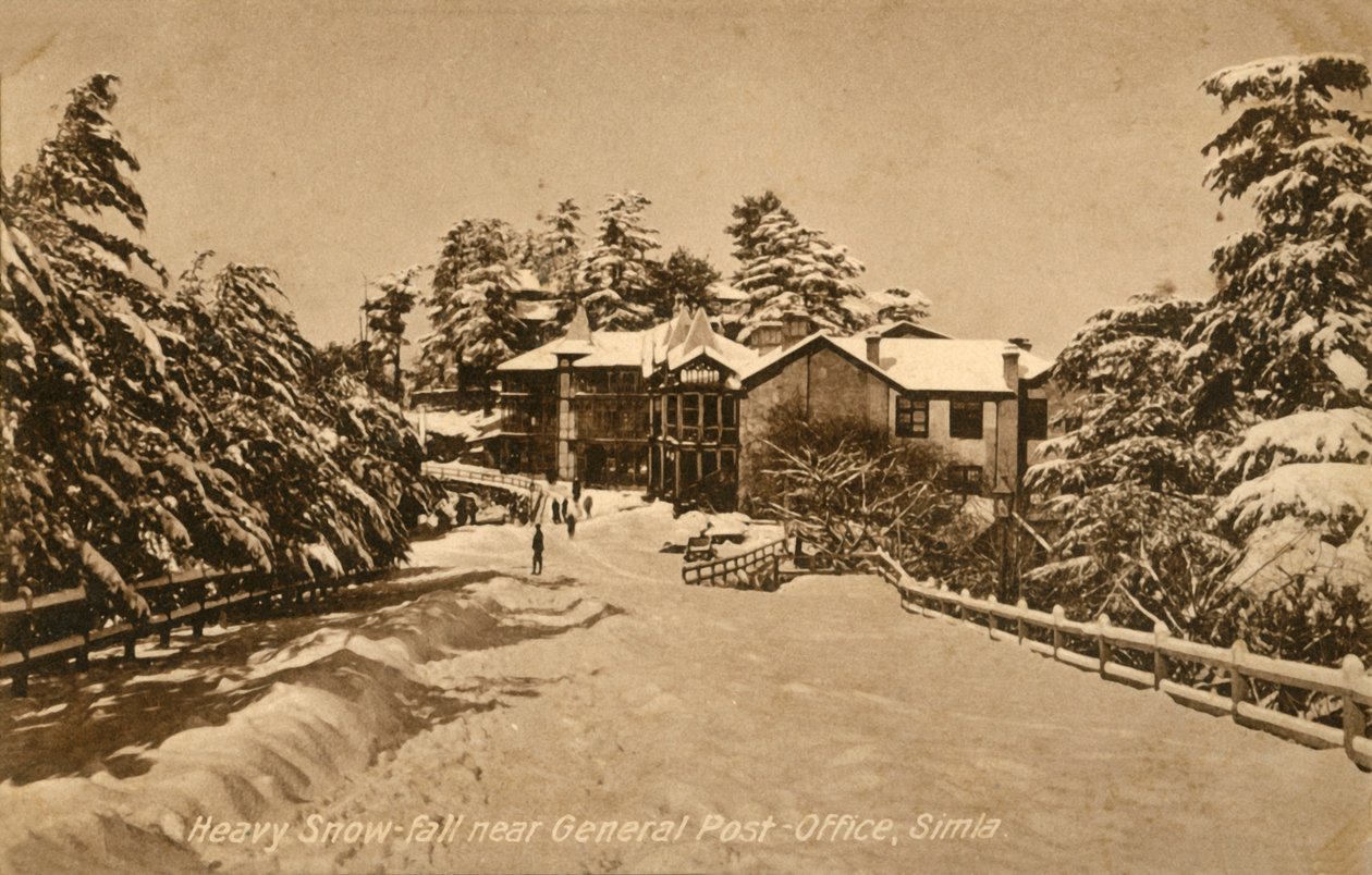 郵便局、シムラー、c1918-c1939近くの大雪。 作： 不明