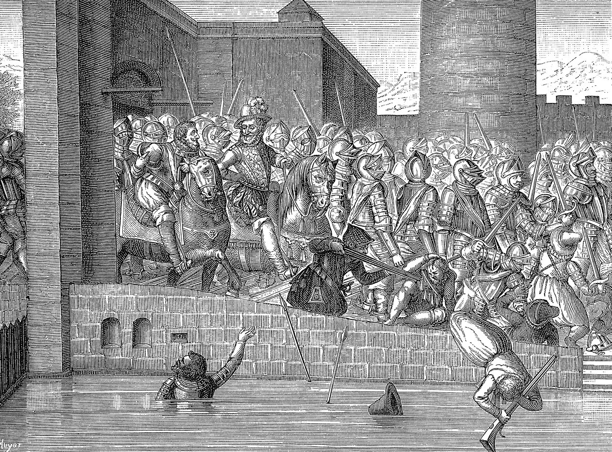 1594年3月22日、パリに入るフランスのヘンリー4世 作： 不明