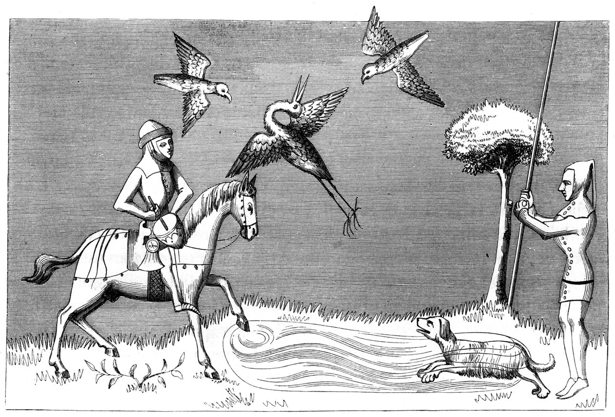 サギの鷹、14世紀1849 作： 不明