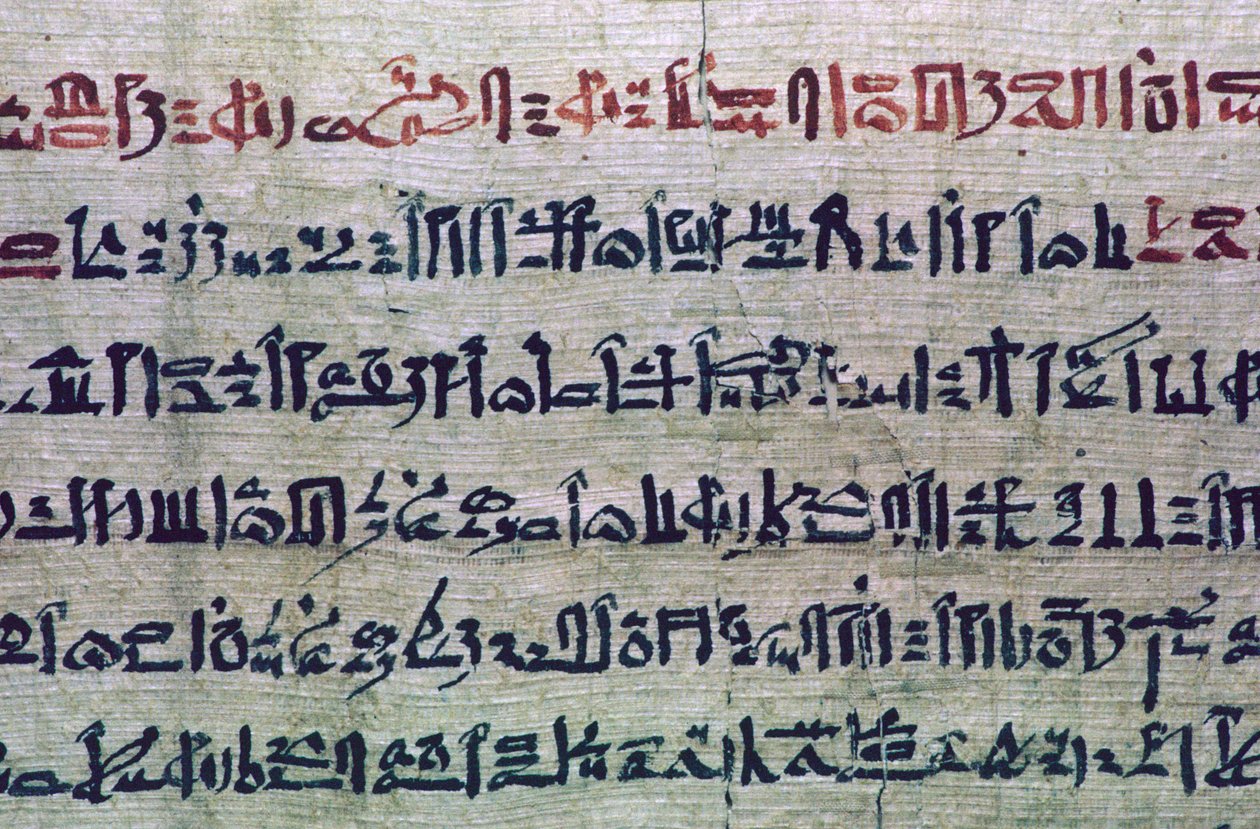 死者の書のヒエラティック エジプト文字 作： 不明