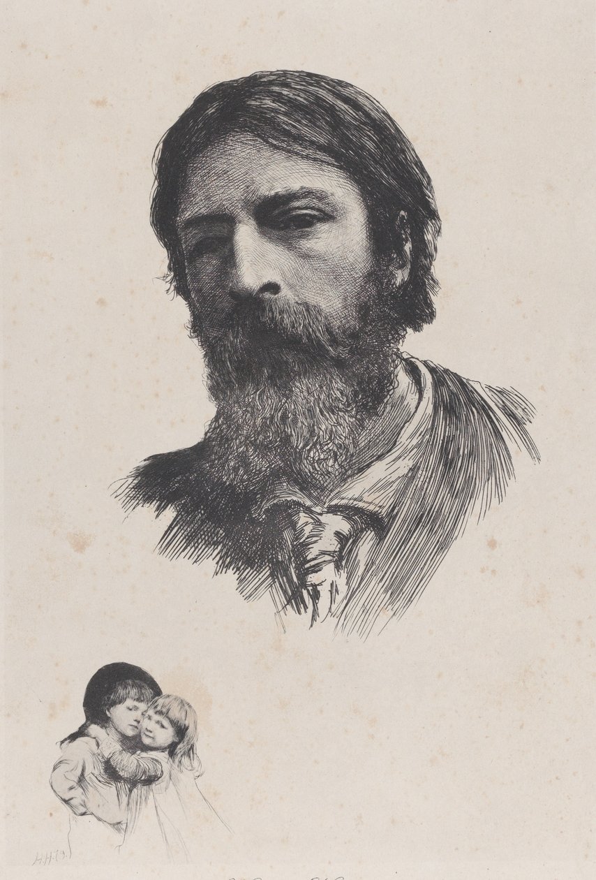 ヒューバート・ヘルコマー と彼の子供たち、1879 年以降。 作： 不明