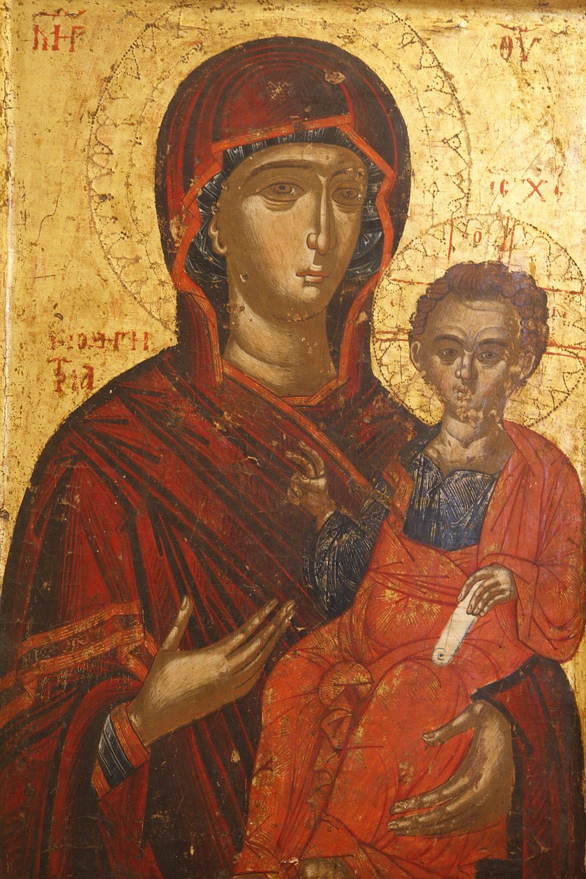 アイコン：Sta Mary Hodigitria (16世紀), Berat, Albanie 作： 不明