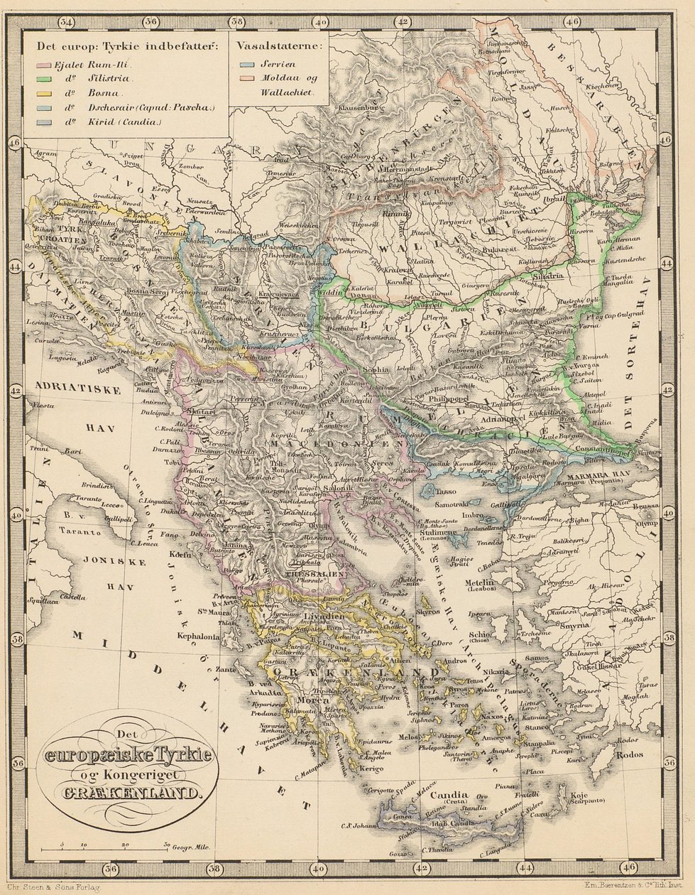 図は、著者不明、Chr. Steen & Søn社発行のAtlas over alle Jordens Dele（1857年、コペンハーゲン）からの引用です。 作： 不明