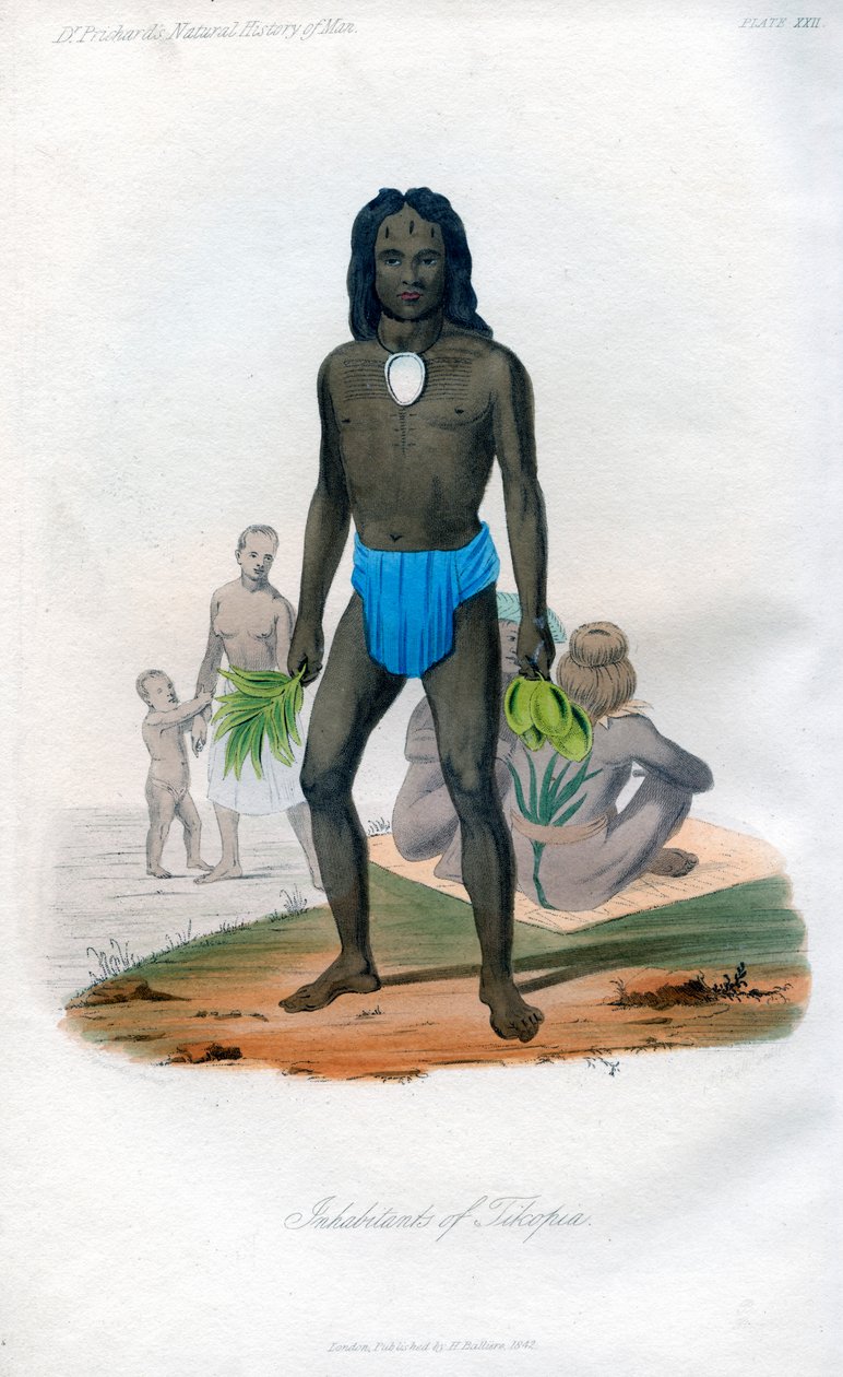 ティコピアの住民、1848 作： 不明