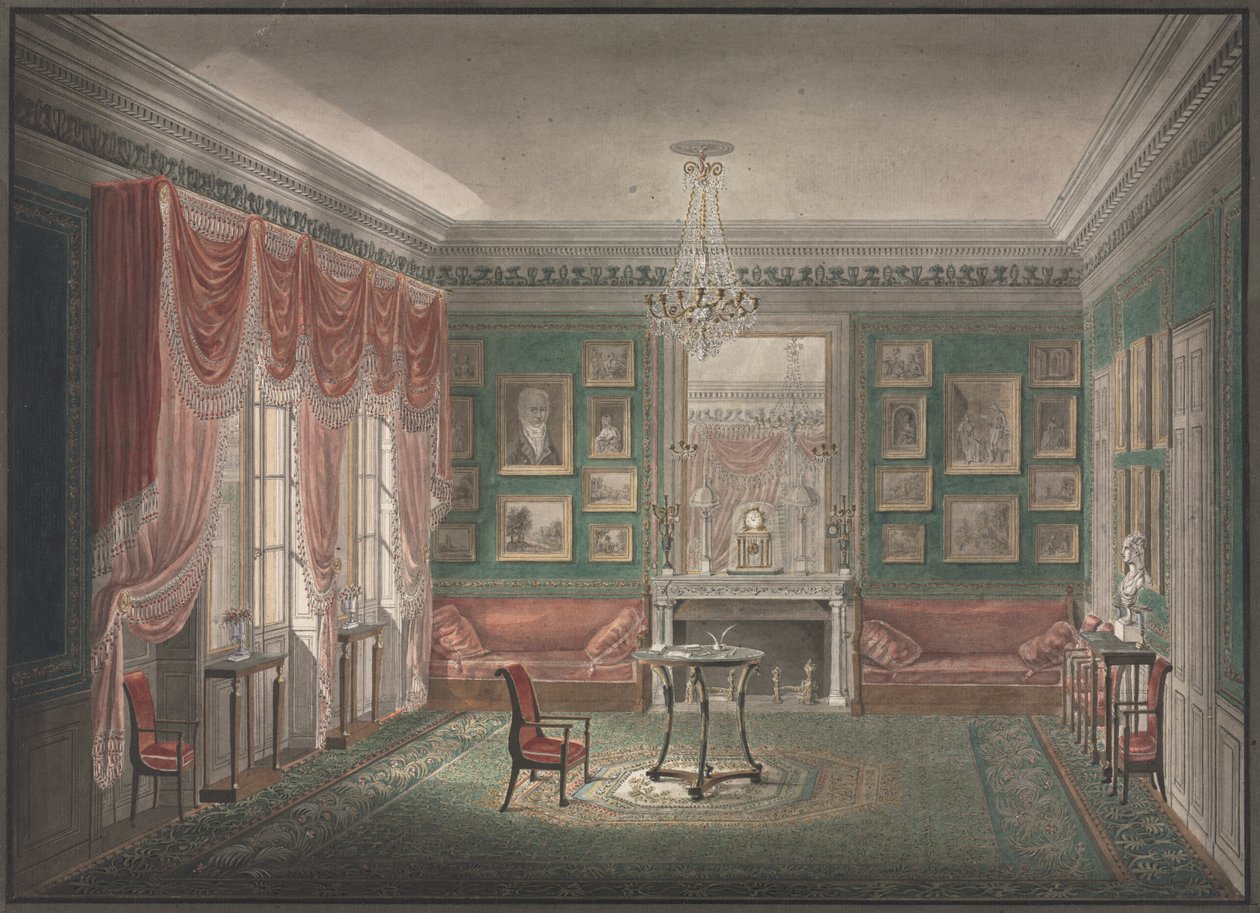 内観、c。 1805-1810。 作： 不明