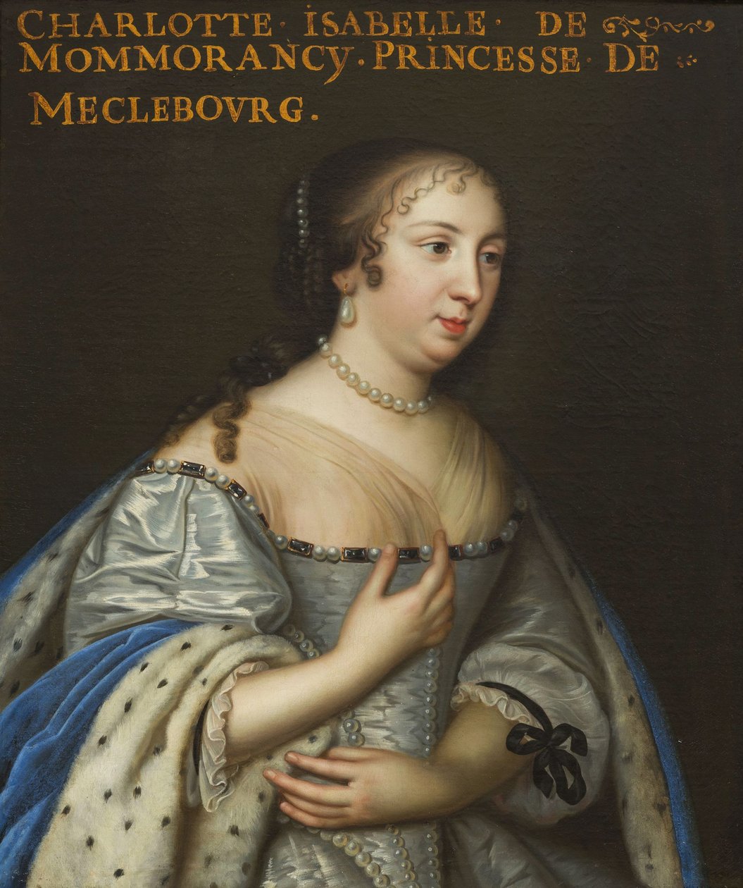 Isabelle Angélique de Montmorency 1627-1695, Mecklenburg-Schwerin公爵夫人、1665年頃。 作： 不明