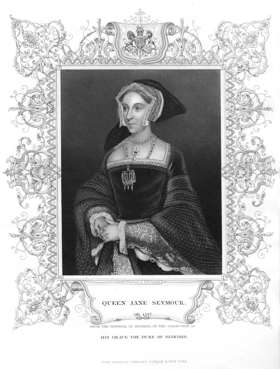 ジェーン・シーモア、ヘンリー8世の3人目の妻、c1536、19世紀 作： 不明