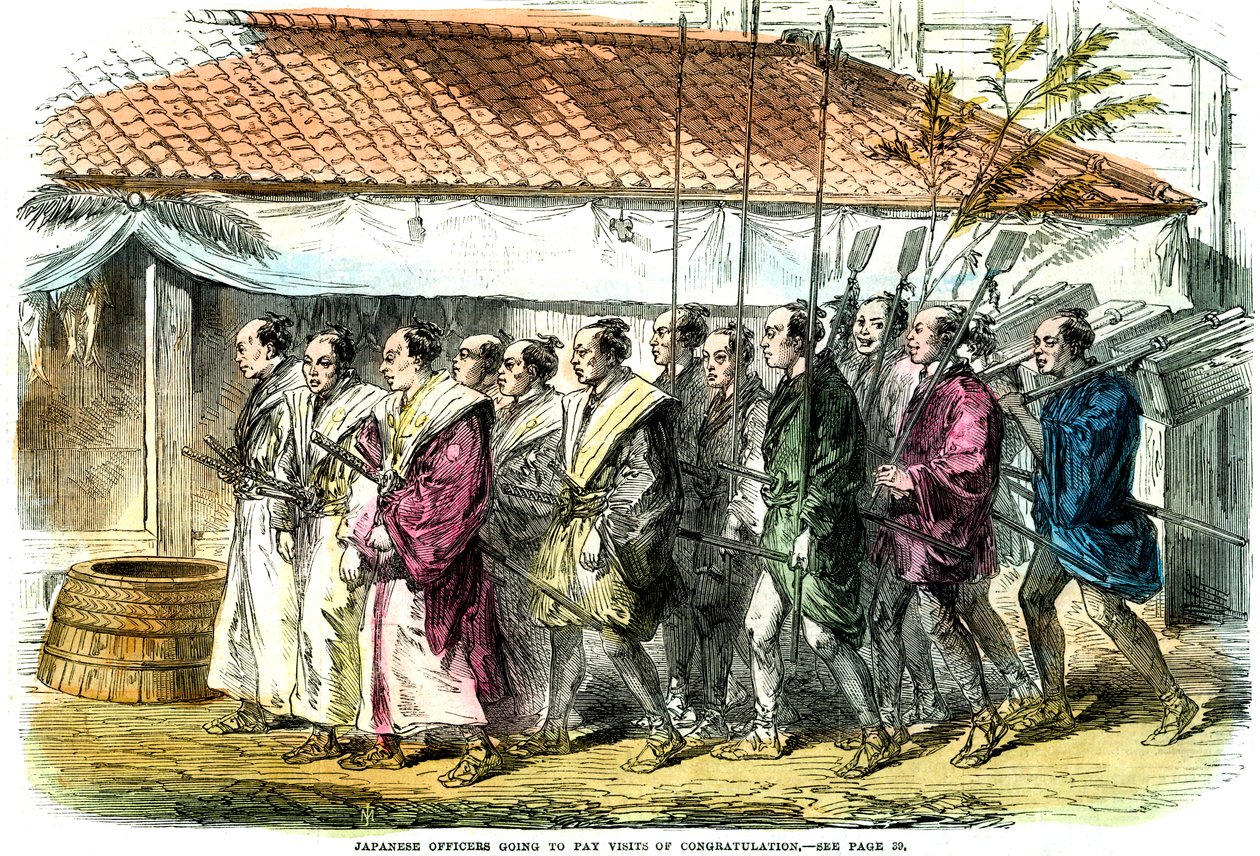 おめでとう、日本の訪問を訪問する日本の将校、1865 作： 不明