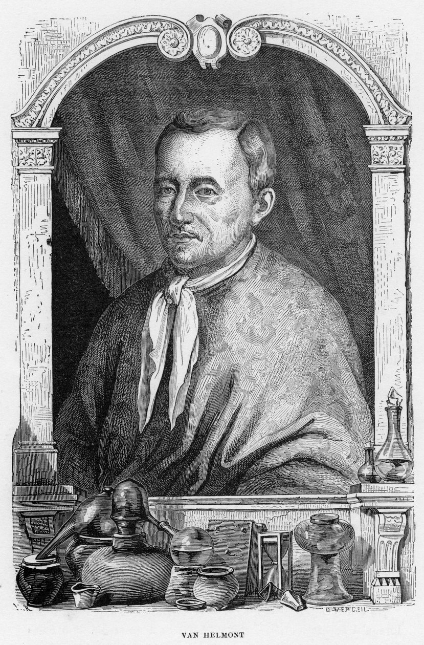 ジャン・バティスト・フォン・ヘルモント、ベルギーの医師兼化学者、1870年 作： 不明