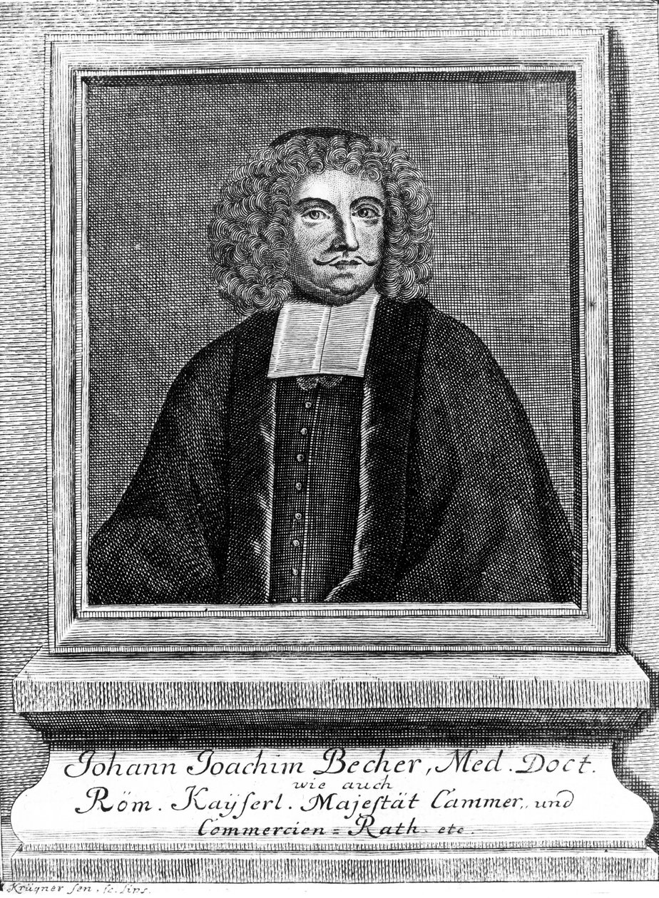 ヨハン・ヨアヒム・ベッヒャー、ドイツの医師・化学者、1670年代頃 作： 不明