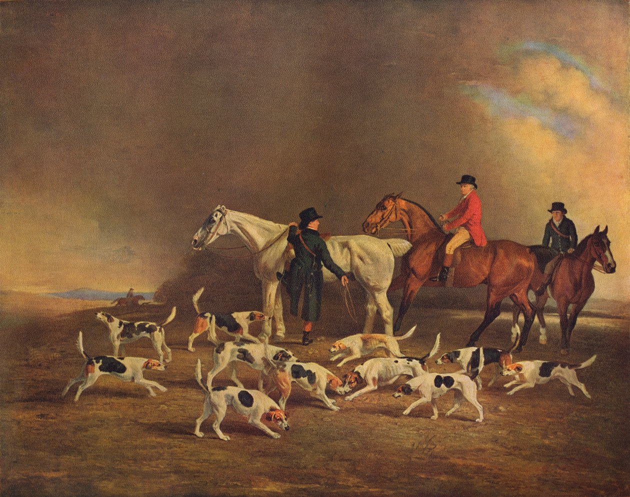 ジョンパウレットと彼の猟犬、c18から19世紀、1929 作： 不明