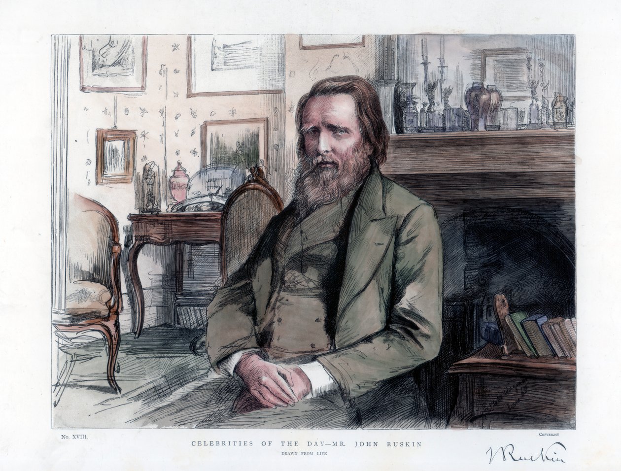 ジョンラスキン1819〜1900年、イギリスの評論家、作家、詩人、芸術家、1886年 作： 不明