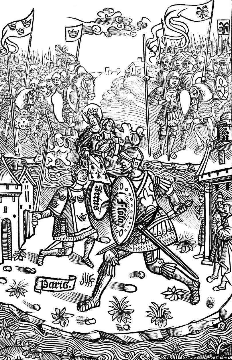 1514年に巨人と戦うアーサー王 作： 不明