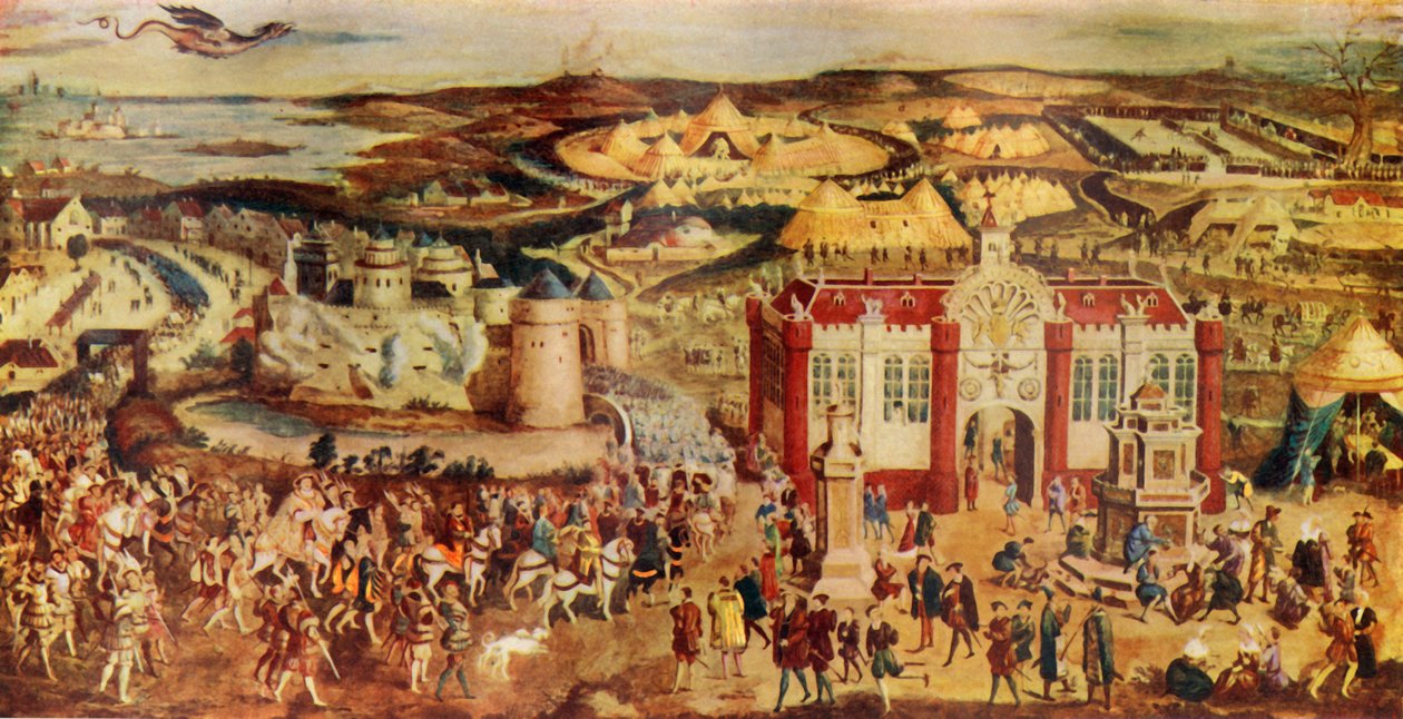 ヘンリー8世。会う...フランシス......金の布の野原、1520、c1930。 作： 不明