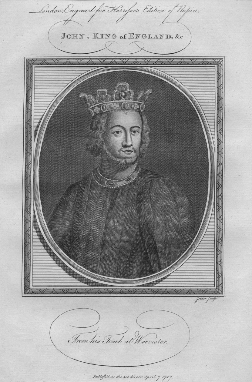ジョン王、1787年。 作： 不明