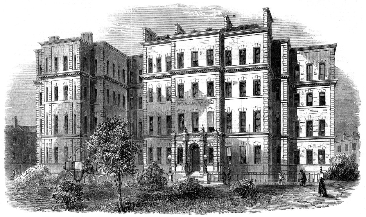 キングスカレッジ病院、ポルトガルストリート、リンカーンズイン、ロンドン、c1860s 作： 不明