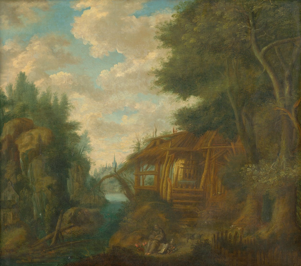 小屋のある風景 作： 不明